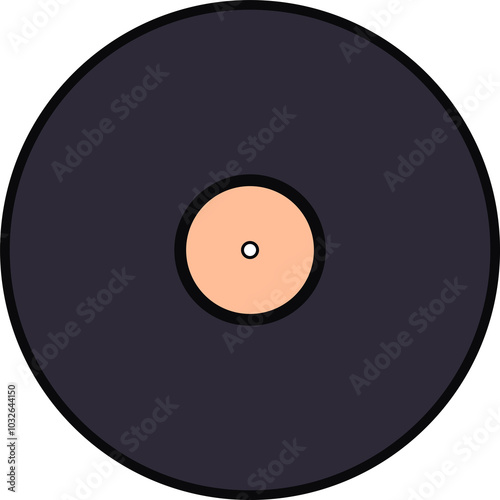 Classic LP vinyl record Vintage long play record for gramophone
