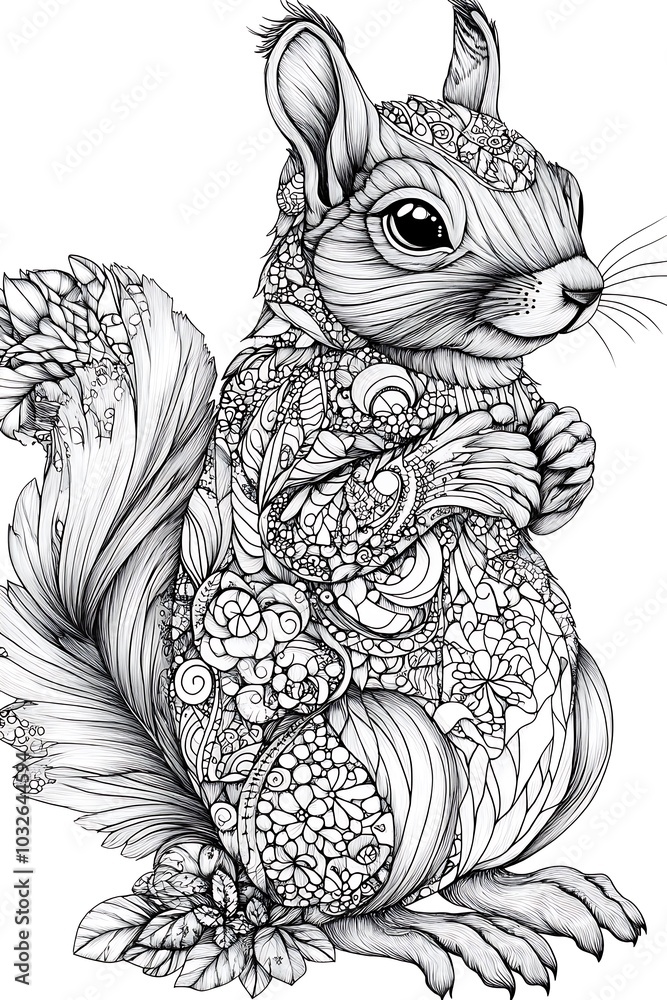 Fototapeta premium Explore endless fun with this playful coloring page 