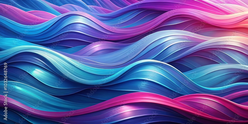 Abstract Wavy Pattern in Blue and Pink Tones, abstract, digital art Abstract Wavy Pattern in Blue and Pink Tones, abstract, digital art