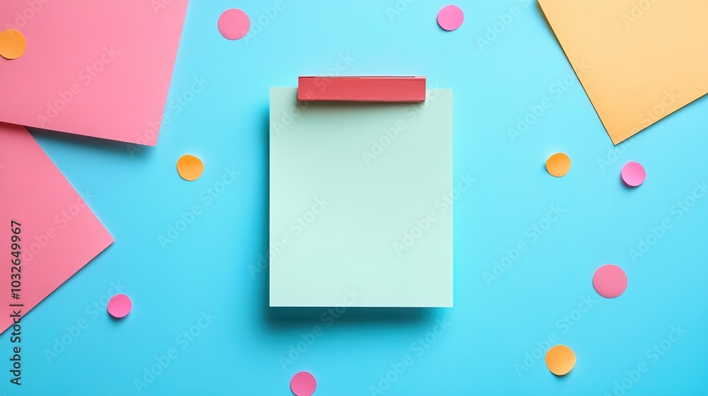 Sticky note, clip and message with mockup for post Sticky note, clip and message with mockup for post