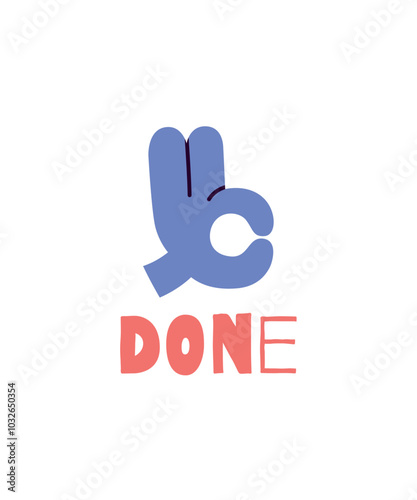 done okay hand sign sticker