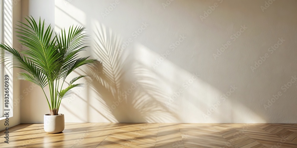 Minimalist Interior Design with a Palm Plant and Sunlight, interior design ,minimalism Minimalist Interior Design with a Palm Plant and Sunlight, interior design ,minimalism