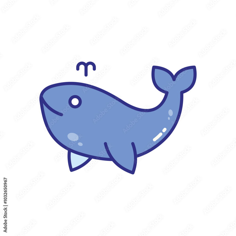 Whale vector icon stock illustration Whale vector icon stock illustration