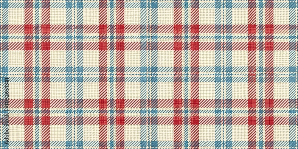 Red and Blue Diagonal Plaid Pattern with White Background, plaid, pattern Red and Blue Diagonal Plaid Pattern with White Background, plaid, pattern