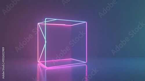 Holographic light shines from the interface, leaving room for expressive words