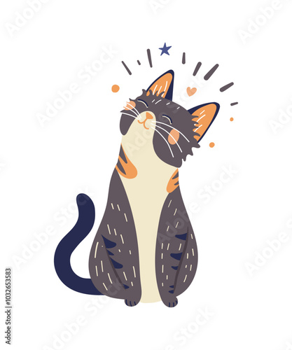 unique cat potrait illustration design