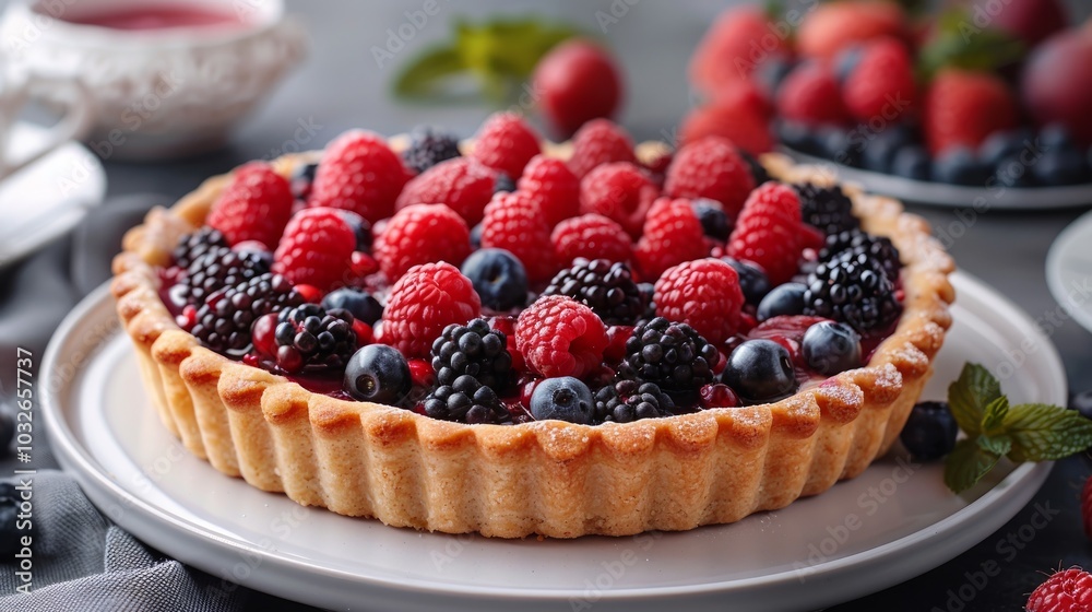Tea time berry fruit tart Tea time berry fruit tart
