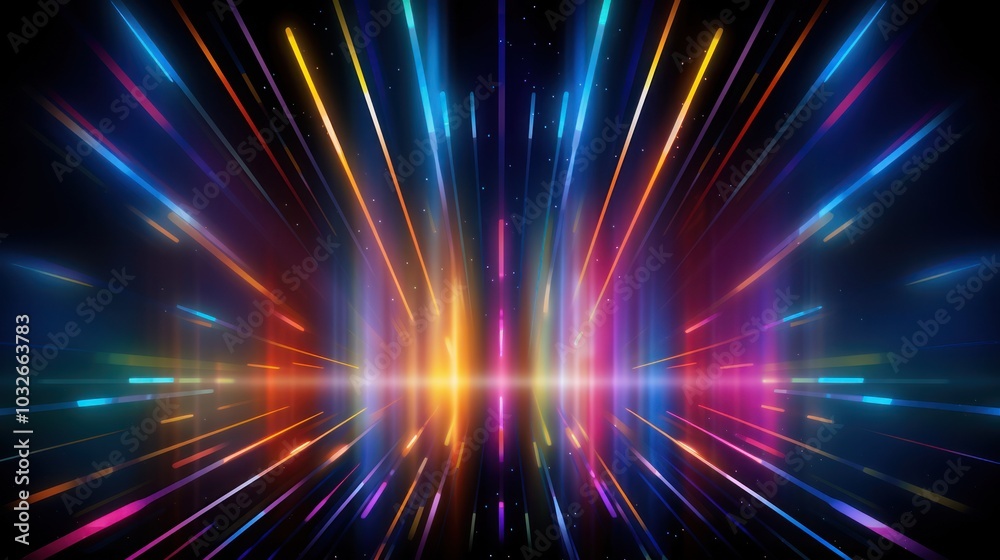 Obraz premium Abstract Neon Lights Background
