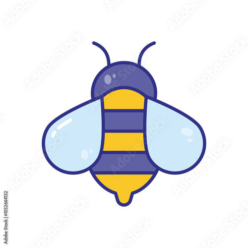Bee vector icon stock illustration