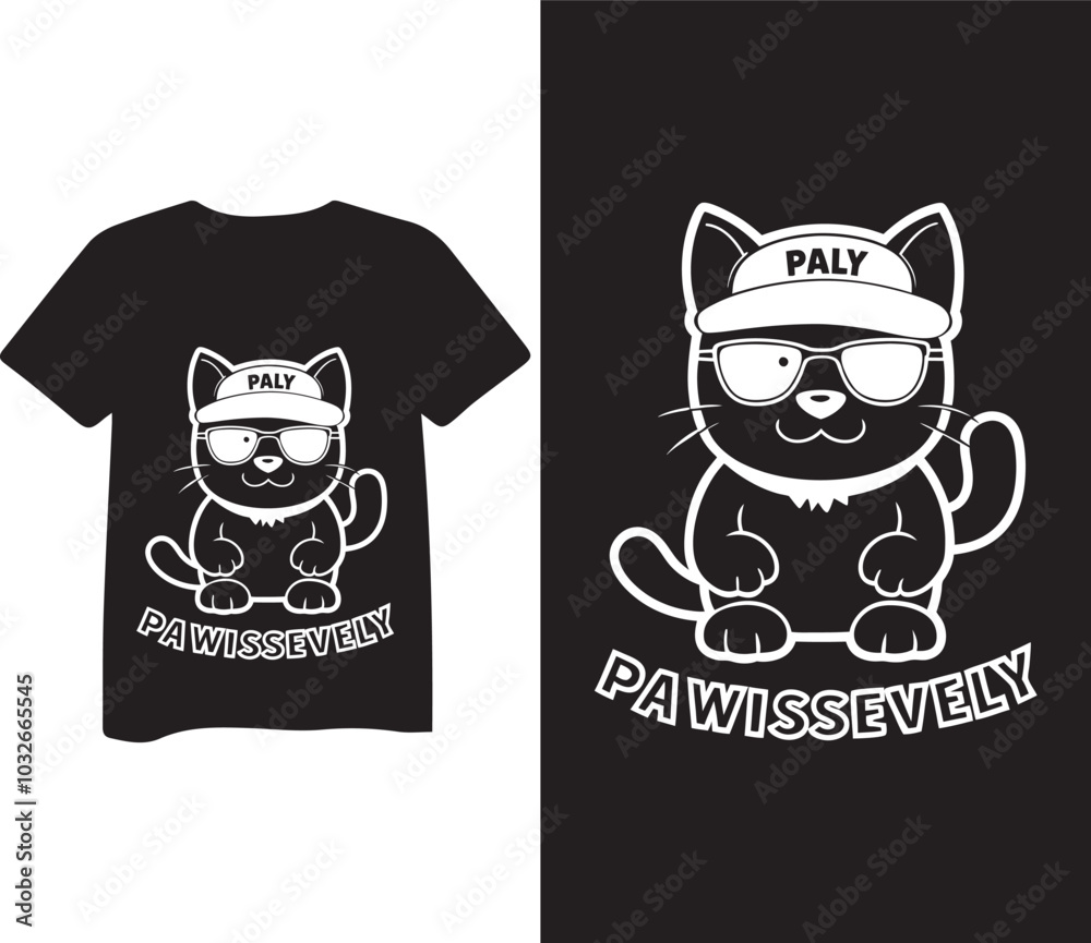 Fototapeta premium paly cat vector t-shirt deign