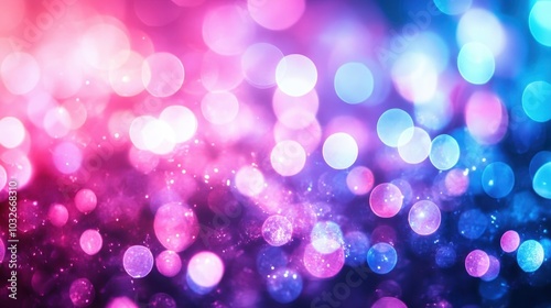 Vibrant Bokeh Background in Pink and Blue Tones