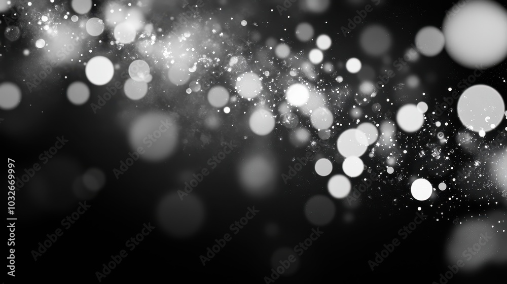 Sparkling Bokeh Effect on Dark Background Sparkling Bokeh Effect on Dark Background