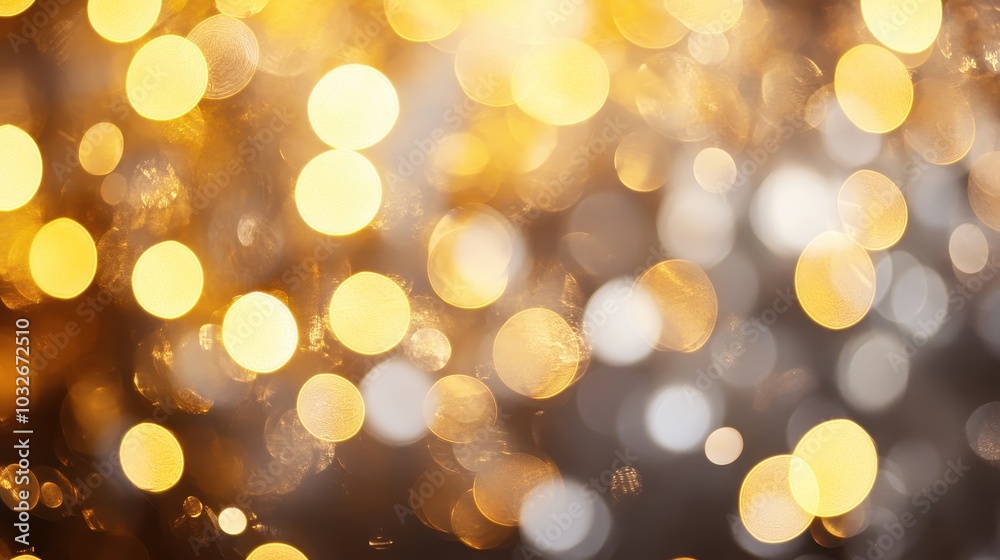 Golden and Silver Bokeh Lights for Festive Mood Golden and Silver Bokeh Lights for Festive Mood