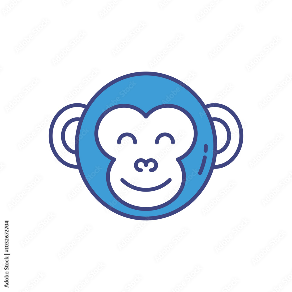 Monkey vector icon stock illustration Monkey vector icon stock illustration