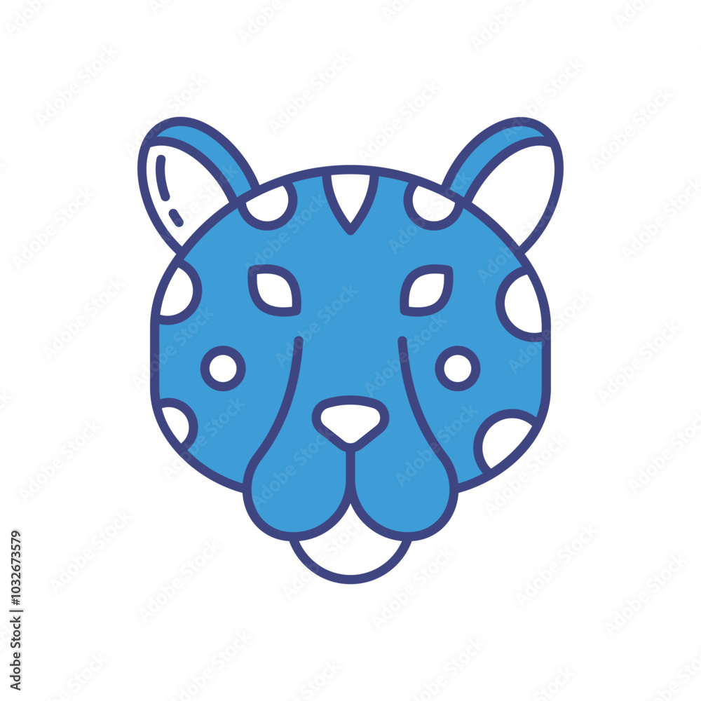 Leopard vector icon stock illustration Leopard vector icon stock illustration