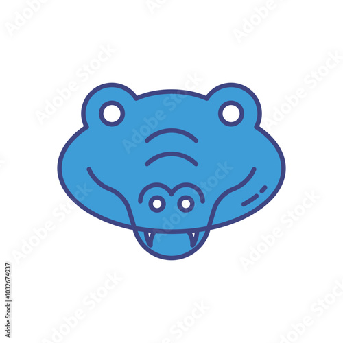 Crocodile vector icon stock illustration