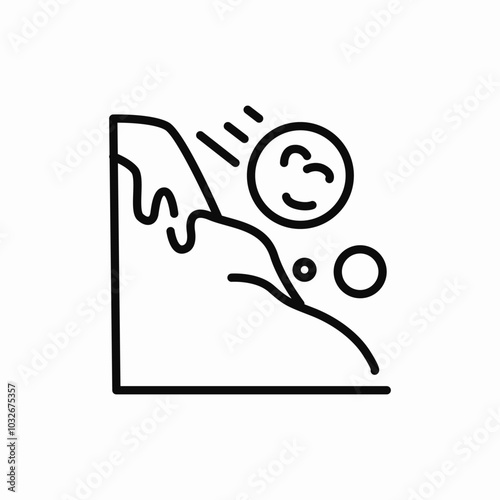 avalanche danger icon sign vector