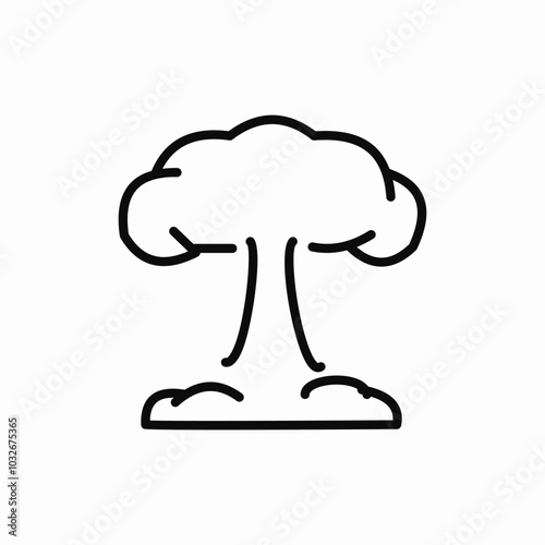 atomic explosion icon sign vector