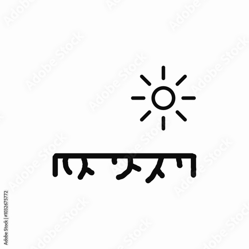 drought prone icon sign vector