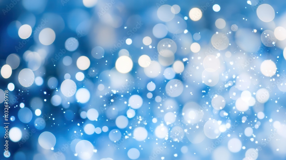 Soft Blue Bokeh Lights with Sparkling Effect Soft Blue Bokeh Lights with Sparkling Effect