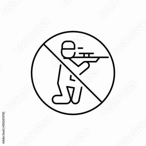 stop hunting icon sign vector