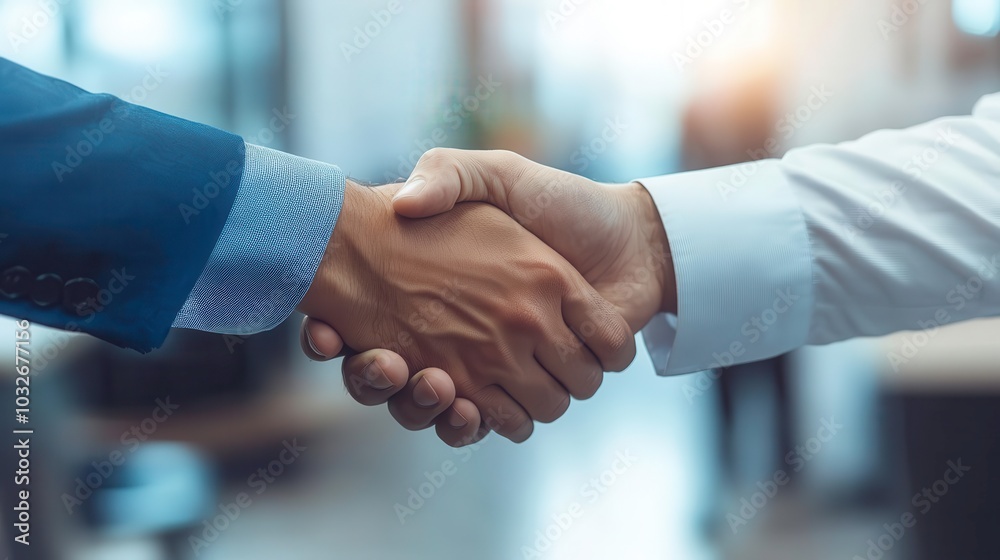 Close-up of two hands shaking, symbolizing agreement or partnership. Close-up of two hands shaking, symbolizing agreement or partnership.