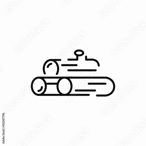 wood rolls icon sign vector
