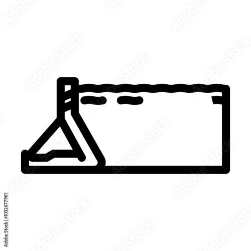 flood barrier disaster line icon vector. flood barrier disaster sign. isolated contour symbol black illustration