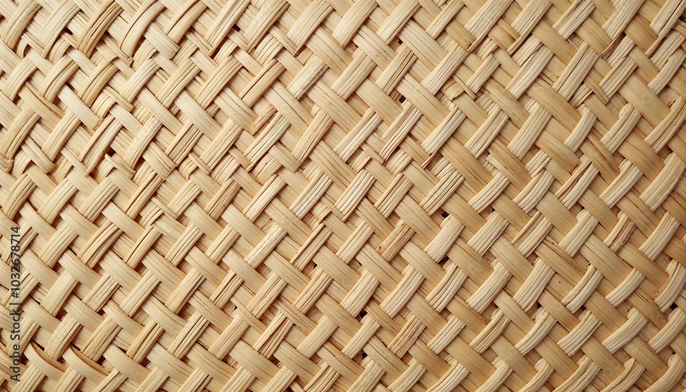 Woven straw mat texture with natural fiber patterns Woven straw mat texture with natural fiber patterns