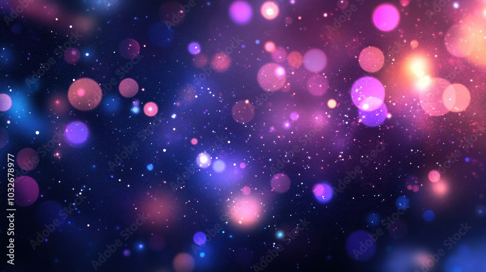 Colorful Abstract Background with Glowing Particles Colorful Abstract Background with Glowing Particles