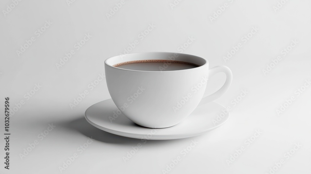 cup of coffee on white background cup of coffee on white background