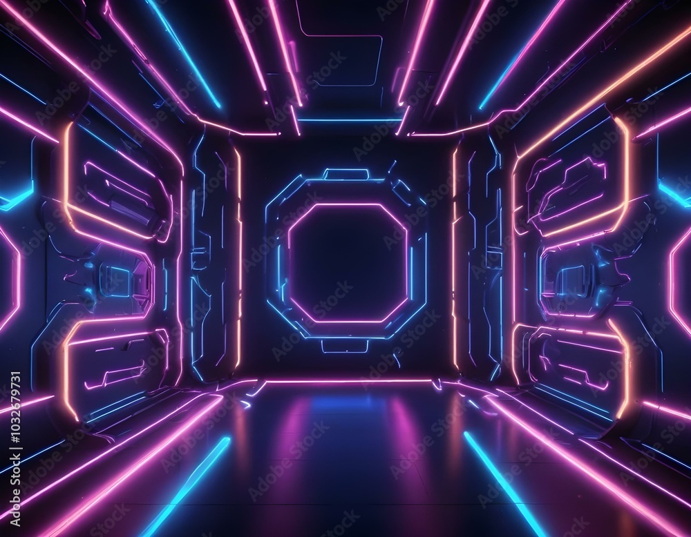 Neon illuminated futuristic backdrop realistic image ultra hd high design very detailed
Neon illuminated futuristic backdrop realistic image ultra hd high design very detailed
