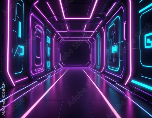 Neon illuminated futuristic backdrop realistic image ultra hd high design very detailed
