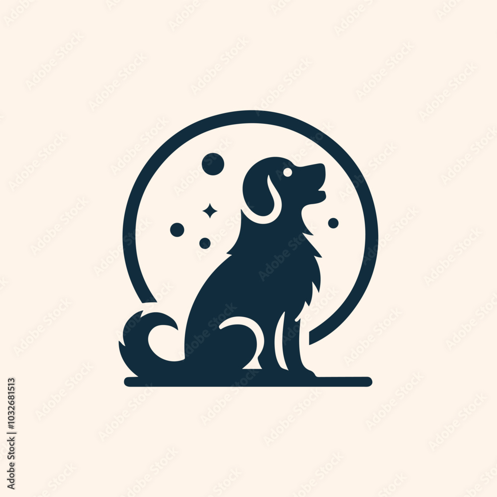 Obraz premium Dog logo icon vector illustration