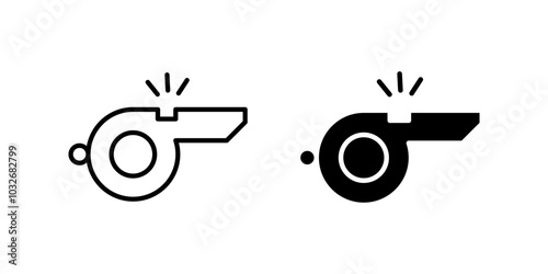 wistle icon set .Symbol isolated white background. vector illustration. color editable.