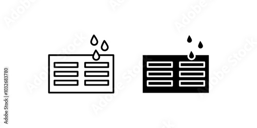 Drain grill icon set .Symbol isolated white background. vector illustration. color editable.