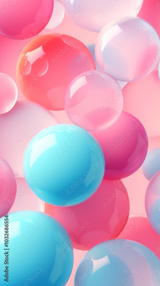 Bubble Gum Abstract Background. Сollection of soft, creamy, spheres in pastel colors. Bubble Gum Abstract Background. Сollection of soft, creamy, spheres in pastel colors.
