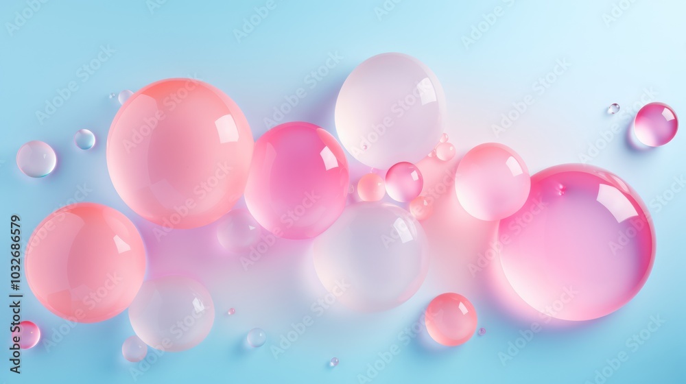Bubble Gum Abstract Background. Сollection of soft, creamy, spheres in pastel colors. Bubble Gum Abstract Background. Сollection of soft, creamy, spheres in pastel colors.