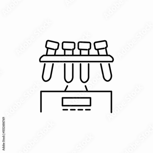 allergy test tube icon sign vector