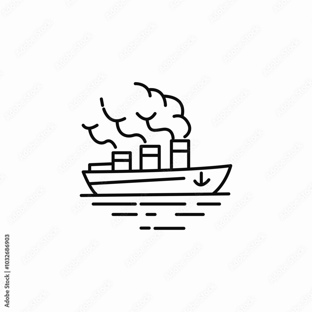 Obraz premium cargo ship icon sign vector