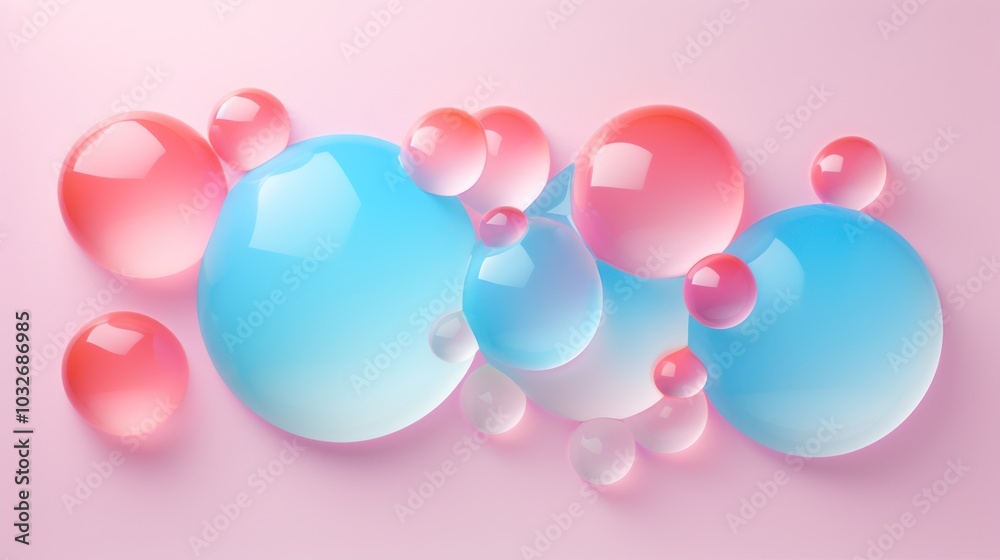 Bubble Gum Abstract Background. Сollection of soft, creamy, spheres in pastel colors. Bubble Gum Abstract Background. Сollection of soft, creamy, spheres in pastel colors.
