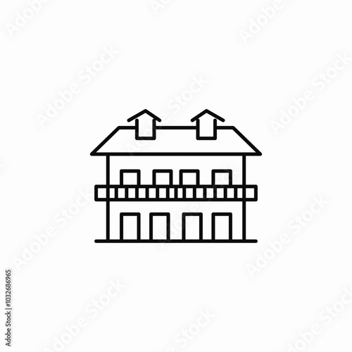 casablanca tower icon sign vector