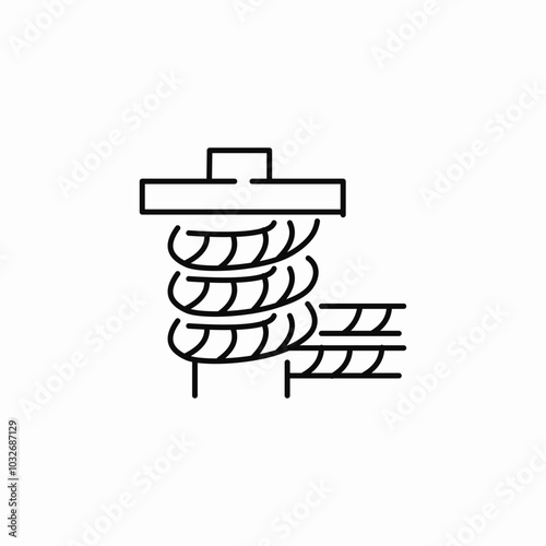 dock rope icon sign vector