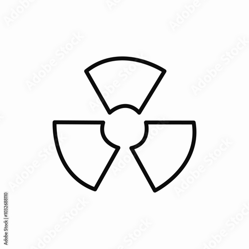 radioactive danger icon sign vector
