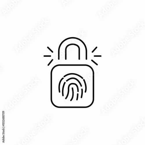 using fingerprint icon sign vector