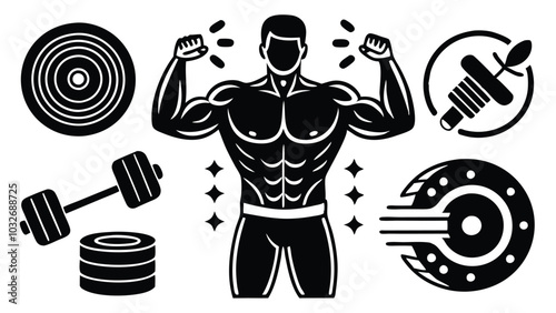 Intense Fitness Motivation Icon Set