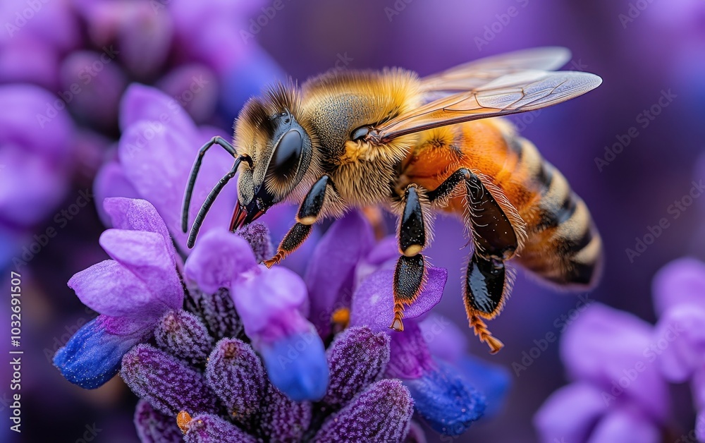 Fototapeta premium bee on flower