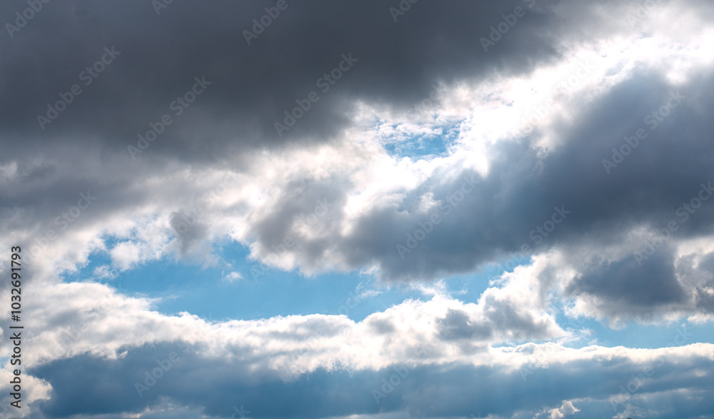 Photo of grey clouds and blue sky