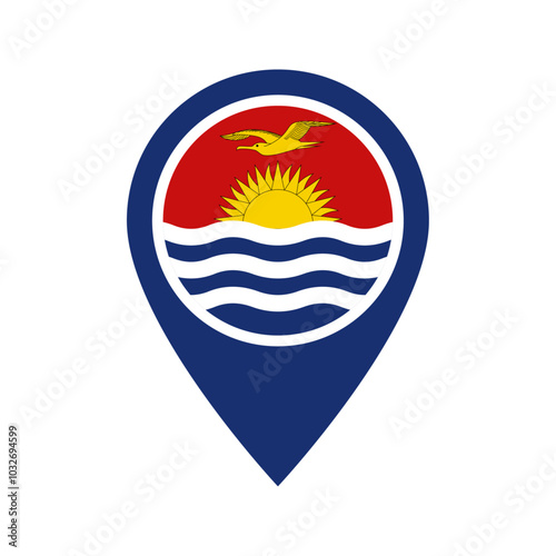 Kiribati flag location icon photo