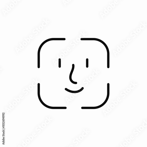 face id icon sign vector